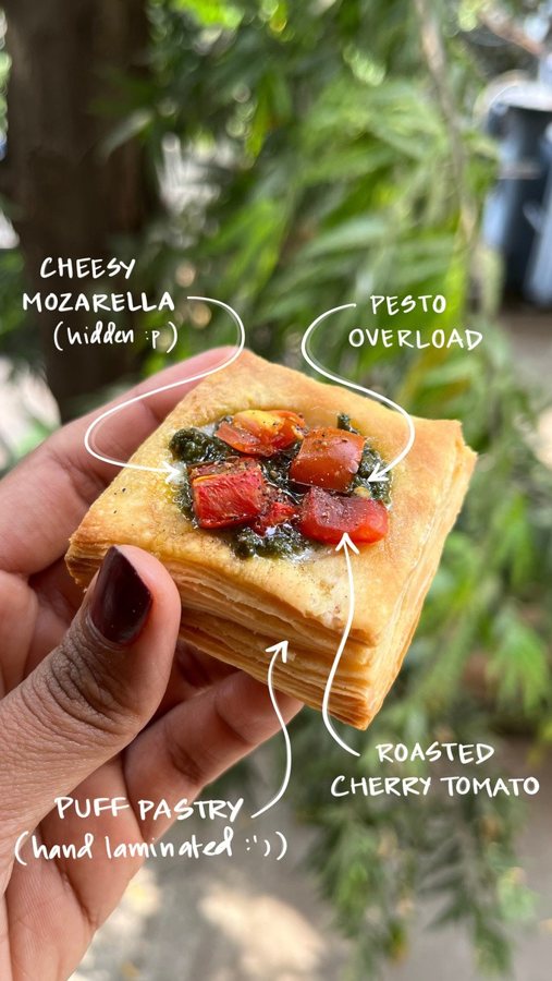 Pesto Tomato puff